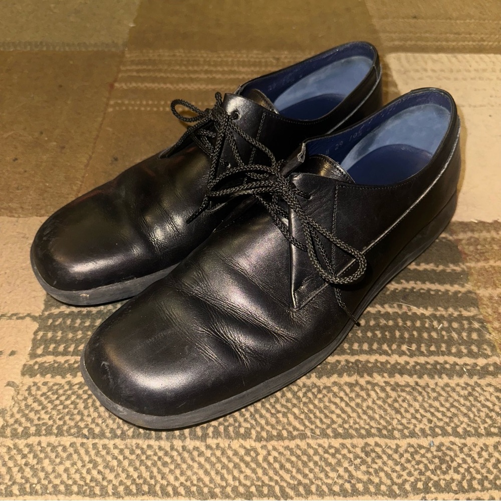 Salvatore Ferragamo Black Leather Oxfords